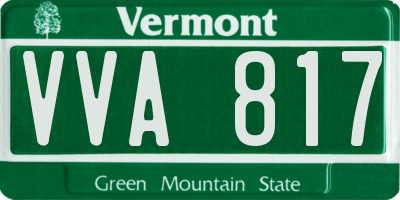 VT license plate VVA817