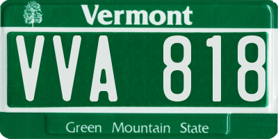 VT license plate VVA818