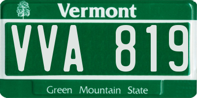 VT license plate VVA819