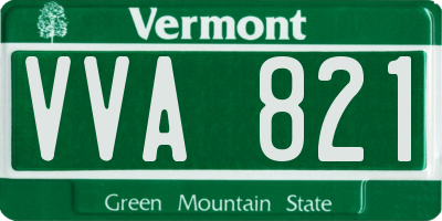 VT license plate VVA821