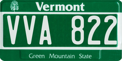 VT license plate VVA822