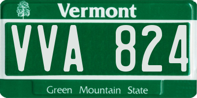 VT license plate VVA824