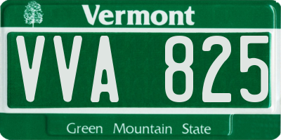 VT license plate VVA825