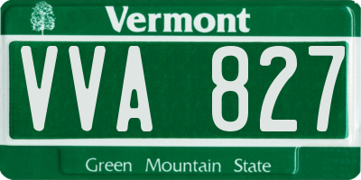 VT license plate VVA827