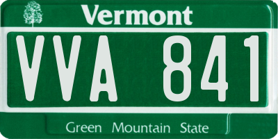 VT license plate VVA841