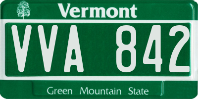 VT license plate VVA842