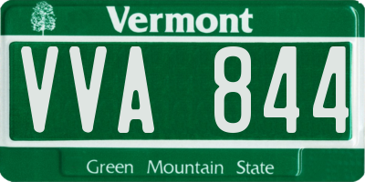 VT license plate VVA844