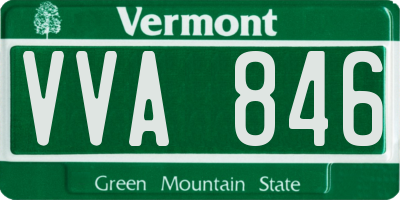 VT license plate VVA846