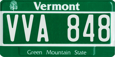 VT license plate VVA848