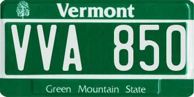 VT license plate VVA850
