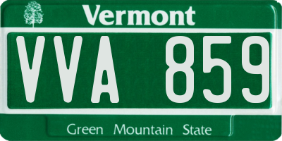 VT license plate VVA859