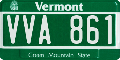 VT license plate VVA861
