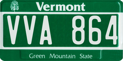 VT license plate VVA864
