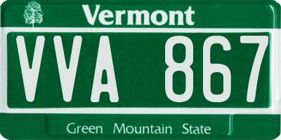 VT license plate VVA867