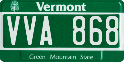 VT license plate VVA868