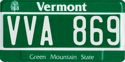 VT license plate VVA869