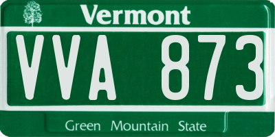 VT license plate VVA873