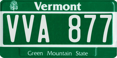 VT license plate VVA877