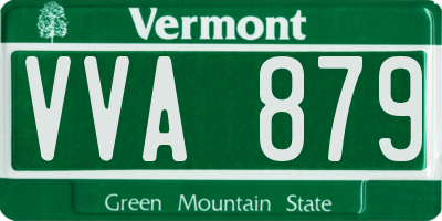 VT license plate VVA879