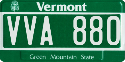 VT license plate VVA880