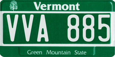 VT license plate VVA885
