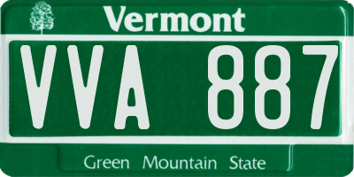 VT license plate VVA887