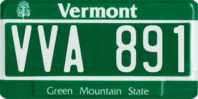 VT license plate VVA891