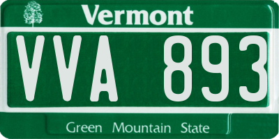 VT license plate VVA893