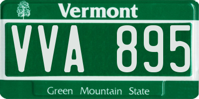 VT license plate VVA895