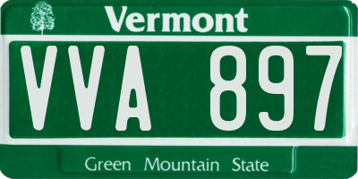 VT license plate VVA897