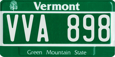 VT license plate VVA898