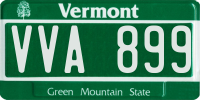 VT license plate VVA899
