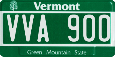 VT license plate VVA900