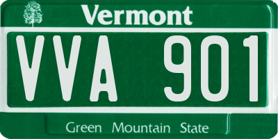 VT license plate VVA901
