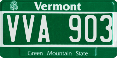 VT license plate VVA903