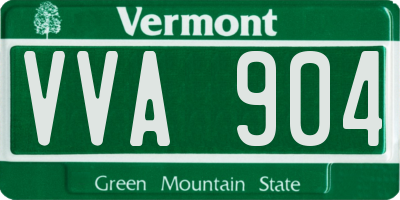 VT license plate VVA904