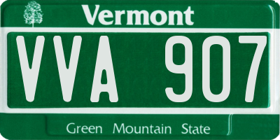 VT license plate VVA907