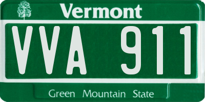 VT license plate VVA911