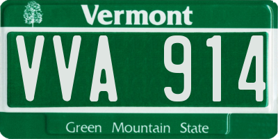 VT license plate VVA914