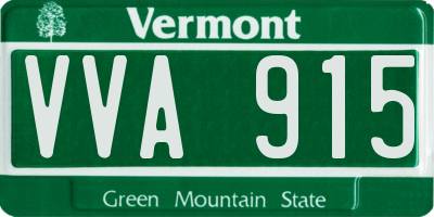 VT license plate VVA915