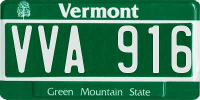 VT license plate VVA916