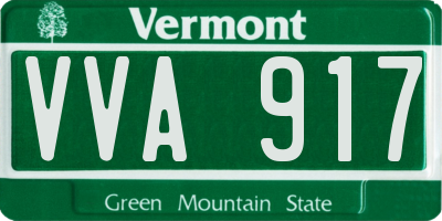 VT license plate VVA917