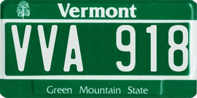 VT license plate VVA918