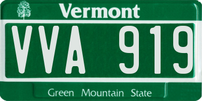 VT license plate VVA919