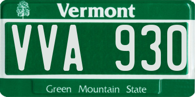 VT license plate VVA930