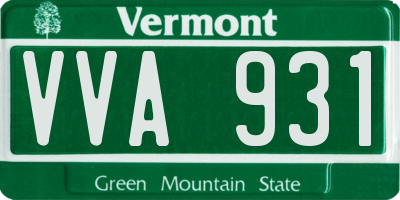 VT license plate VVA931