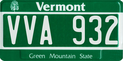 VT license plate VVA932