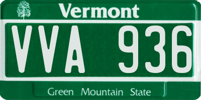 VT license plate VVA936