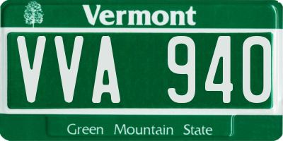 VT license plate VVA940