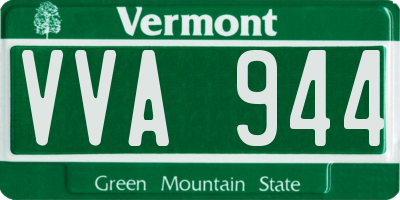 VT license plate VVA944